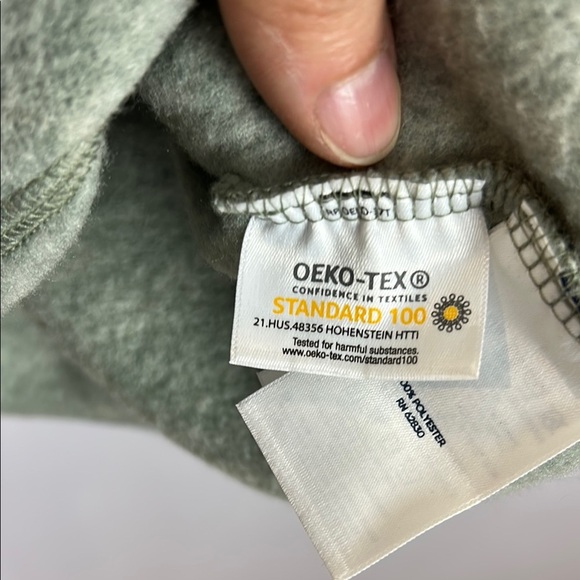 Lands’ End Women's Gray Sweater Fleece Cowl Neck  Size Large - Picture 11 of 12